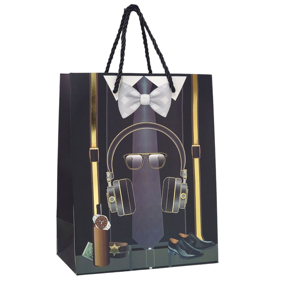BOLSA DE REGALO PARA HOMBRE PEQUEÑA 18X10X23CM
