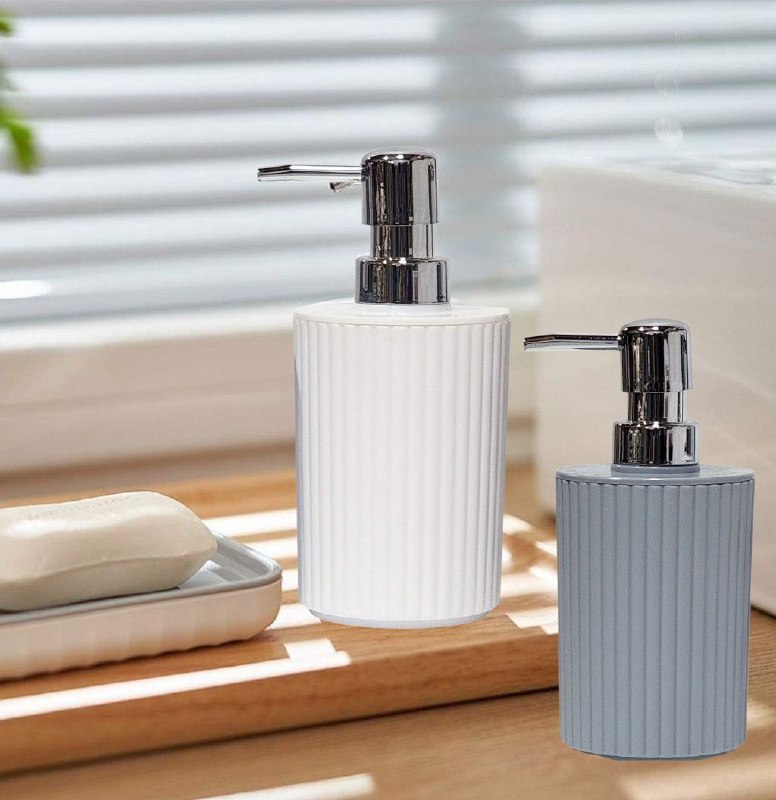 DISPENSADOR DE JABON LIQUIDO DE PLASTICO RESISTENT Y ELEGANTE, 3 COLORES