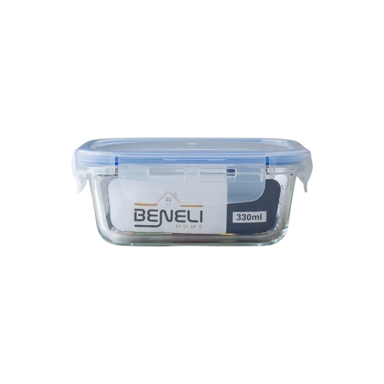 RECIPIENTE DE VIDRIO PARA ALMACENAR Y TRANSPORTAR COMIDAS DE FORMA PRÁCTICA Y SEGURA BENELI HOME 33OML