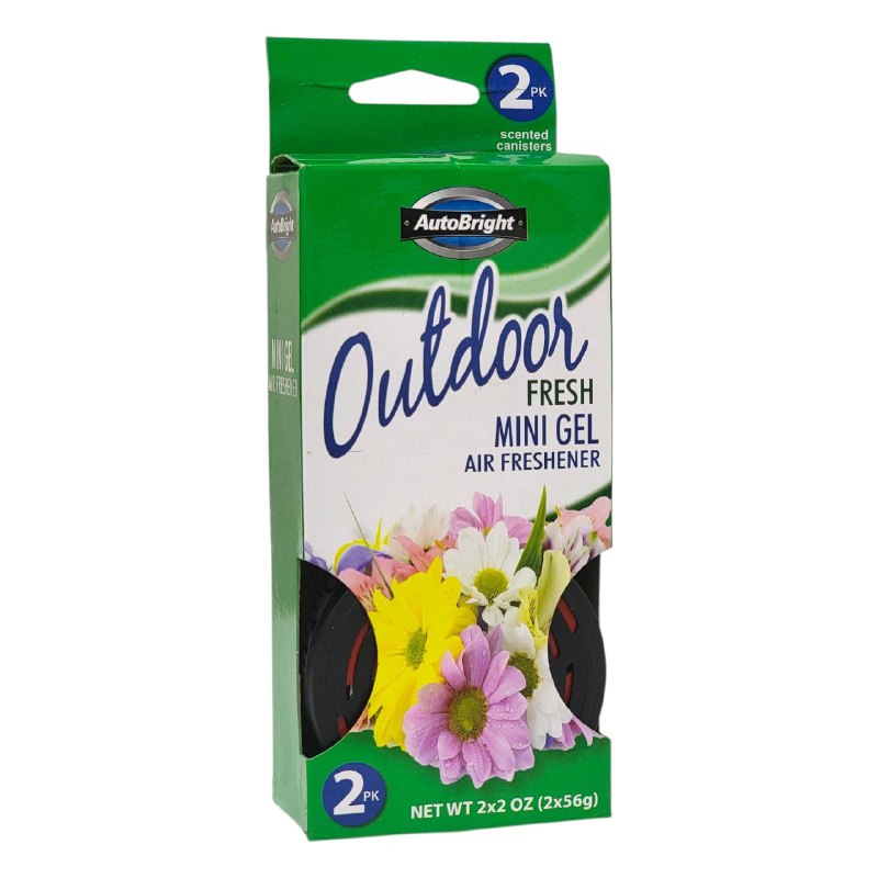 AMBIENTADOR AROMATIZANTE PARA EL CARRO OLOR A FLORES, ELEGANTE Y COMPACTO AUTOBRIGH 56GX2