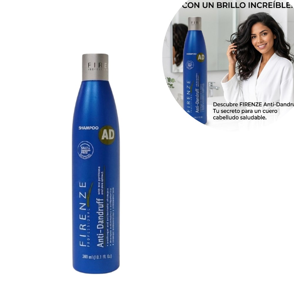 SHAMPOO TERAPEUTICO PURIFICANTE ANTI CASPA DE PIRITIONATO ZINC Y ALOE VERA FIRENZE 300ML