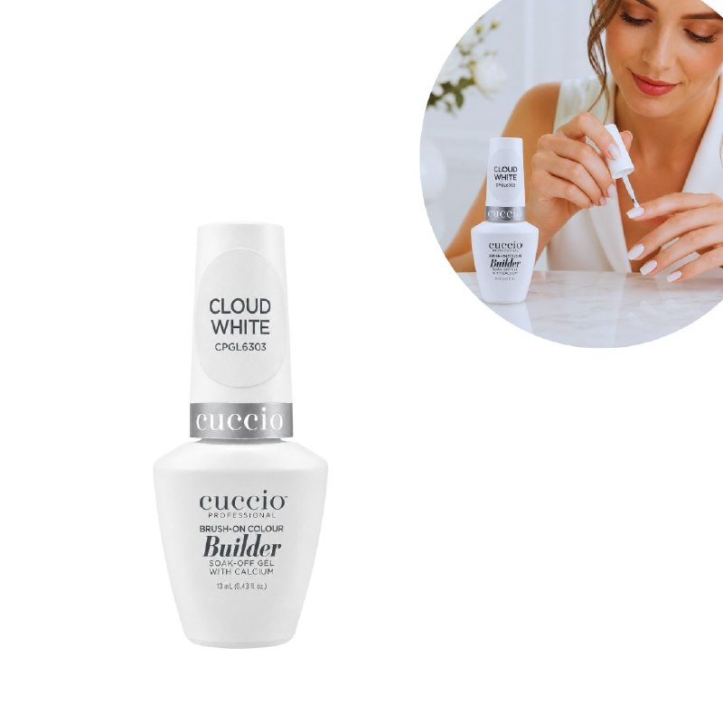 GEL CONSTRUCTOR CON CALCIO FORTIFICANTE QUE DA FIRMEZA Y GROSOR A LAS UÑAS NATURALES TONO BLANCO NUDE CUCCIO 13ML
