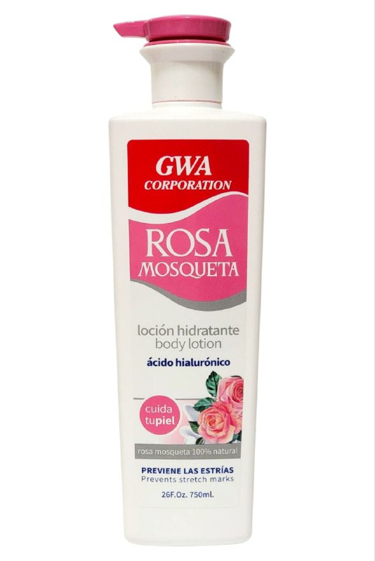 CREMA CORPORAL HIDRATANTE CON ROSA MOSQUETA NATURAL Y ACIDO HIALURONICO GWA 750ML