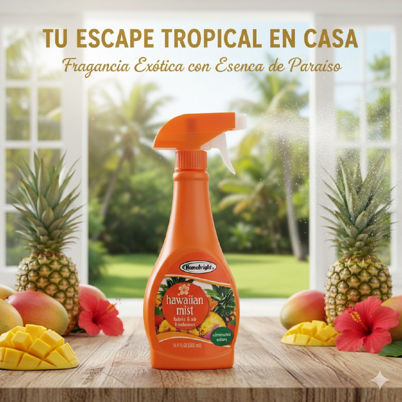 AMBIENTADOR AROMATIZANTE EN SPRAY DE AIRE HAWAIANO HOMEBRIGHT 500ML