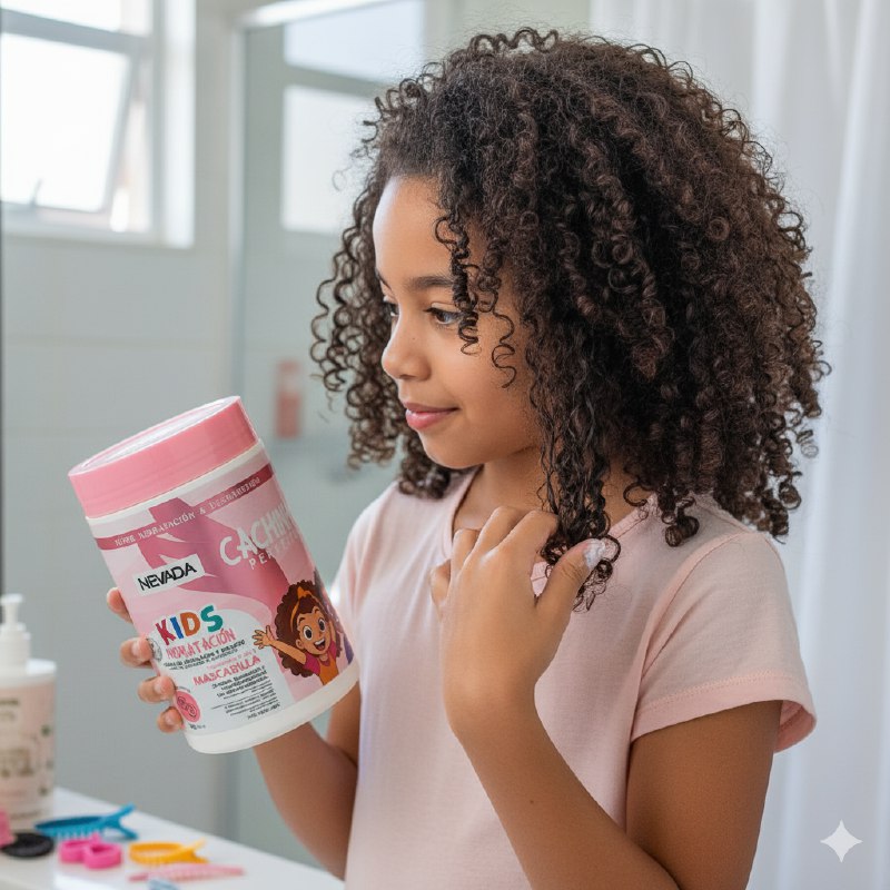 MASCARILLA PARA EL CABELLO 3 EN 1 PARA NIÑOS HIDRANTE PARA CABELLO ONDULADO Y RIZADO NEVADA KIDS 1KG