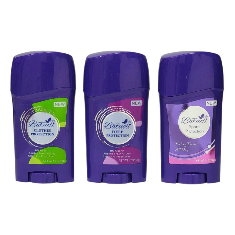 DESODORANTE PARA MUJERES ANTITRANSPIRANTE EN BARRA 50G, DUPE DE LADY SPEED STICK, OFRECE 24H DE PROTECCION, APLICACION SUAVE SENSACION FRESCA Y NO PEGAJOSA, LARGA DURACION BATUOLI