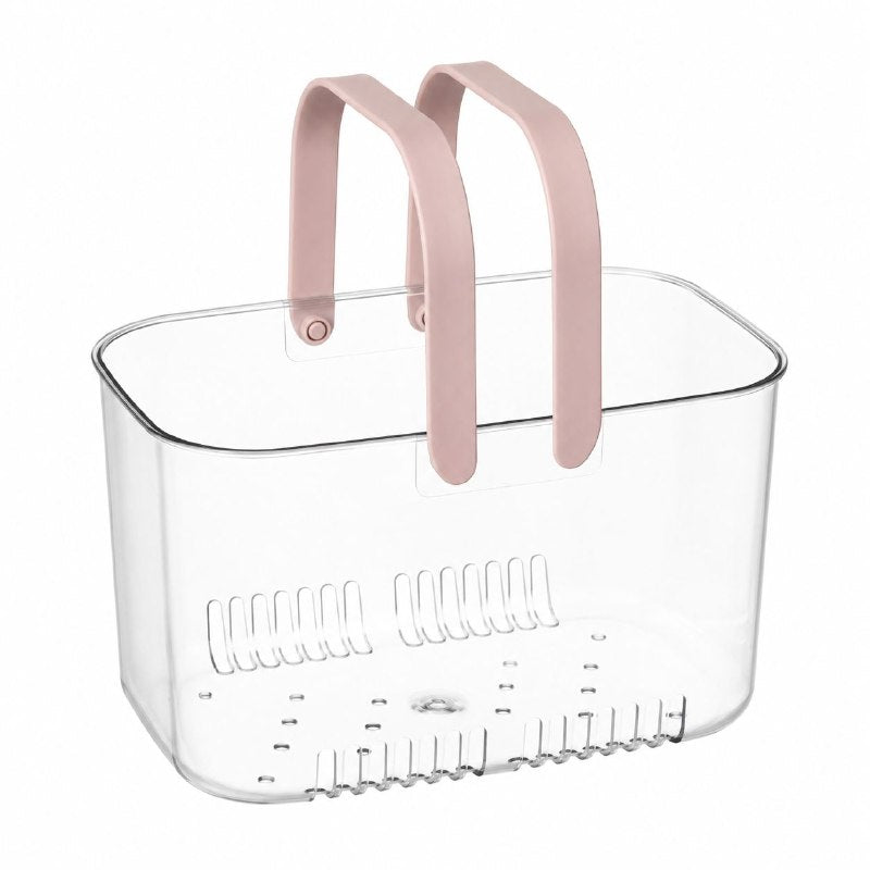 CANASTA ORGANIZADORA DE PLASTICO RESISTENTE MULTIUSOS CON ASAS 26X15CM
