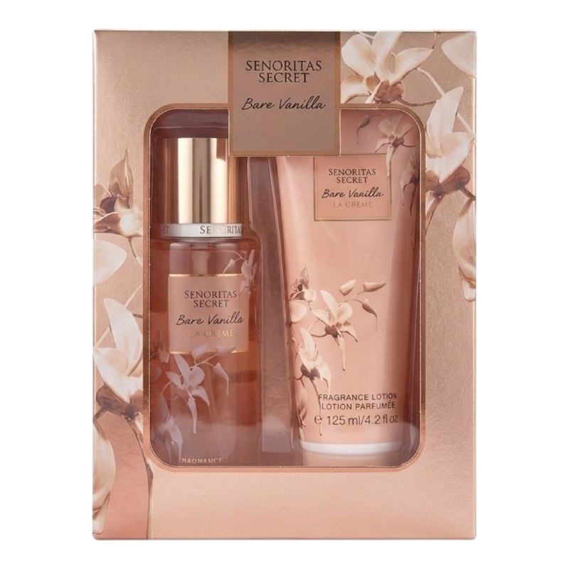 SET SENORITAS SECRET BARE VANILLA LA CREME SPLASH 125ML CREMA CORPORAL 125ML (M) (AROMA SIMILAR VS BARE VANILLA LA CREME)
