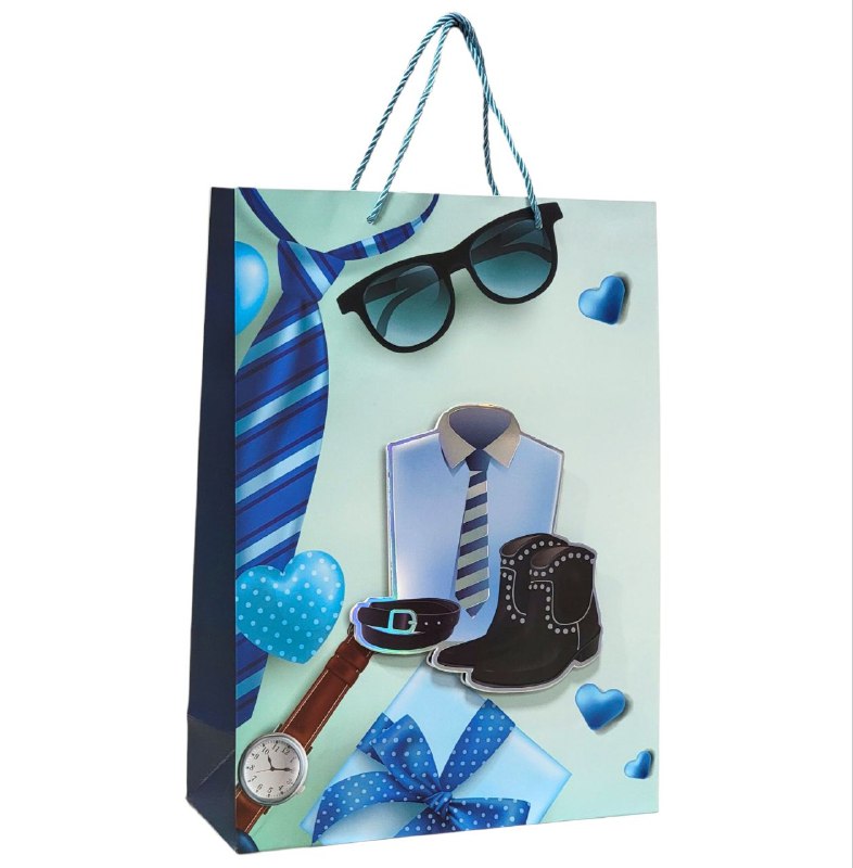 BOLSA DE REGALO PARA HOMBRE GRANDE 30X12X41.5CM