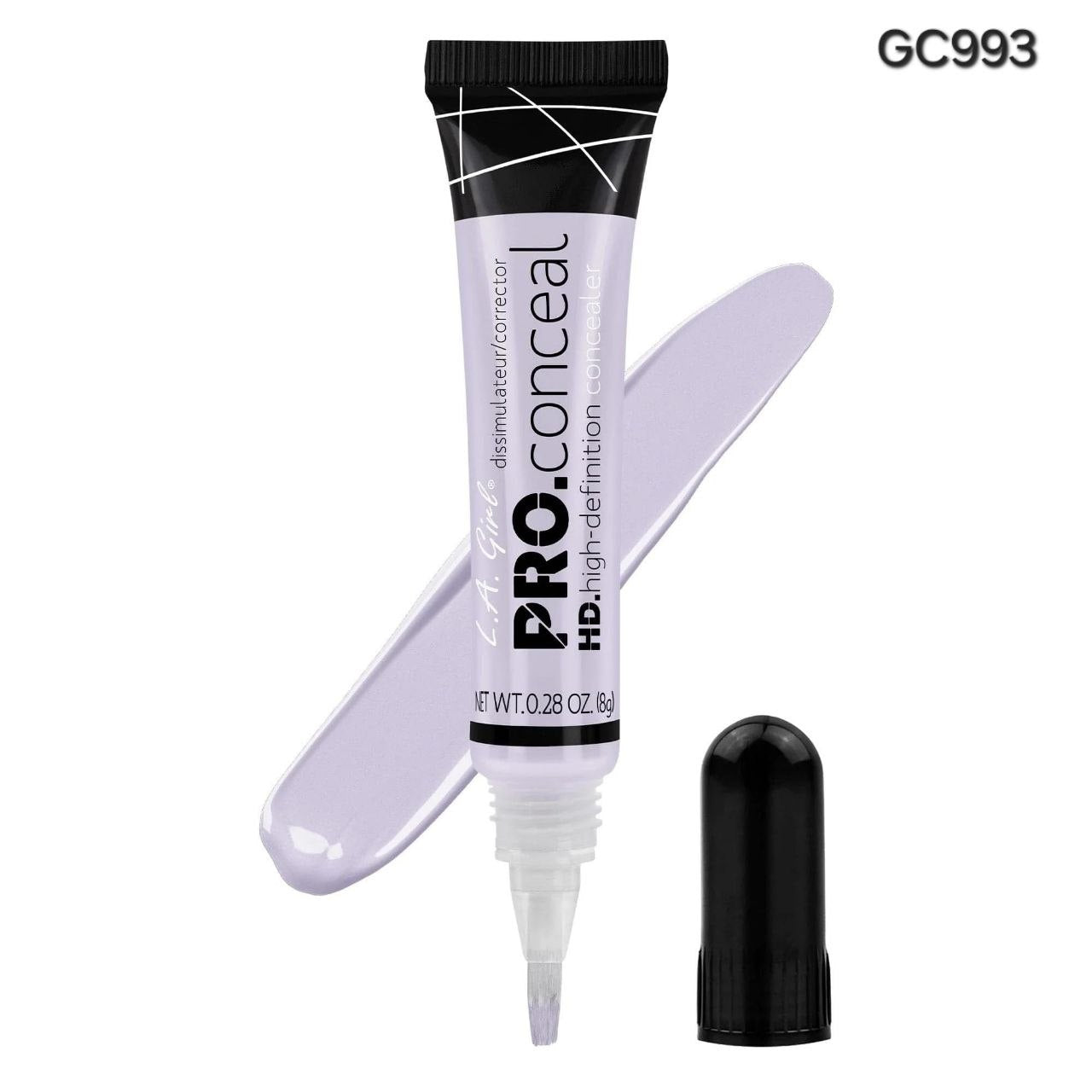CORRECTOR DE COLOR LÍQUIDO COLOR LAVANDA TONO GC993 PRO CONCEAL L.A. GIRL 8G
