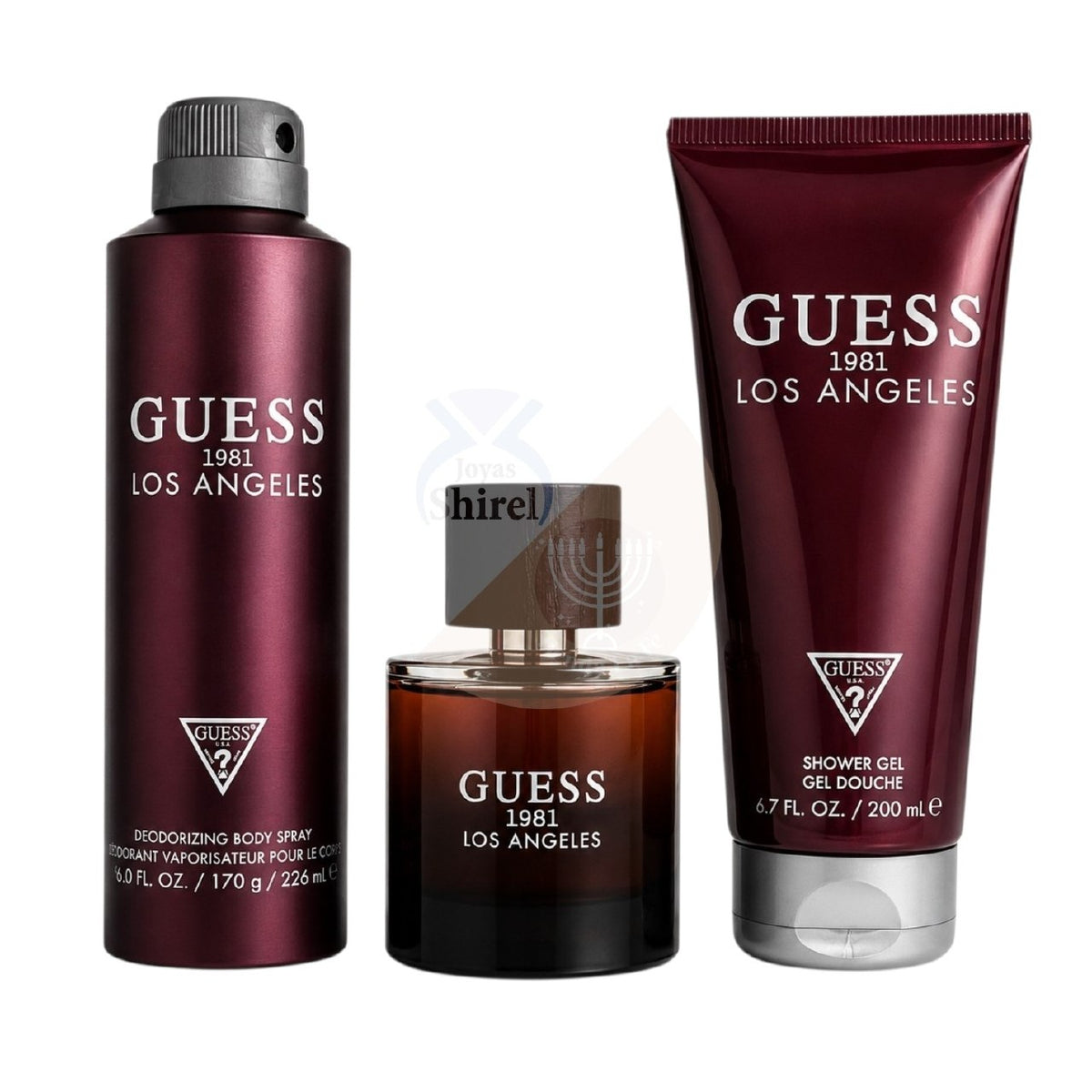 SET GUESS 1981 LOS ANGELES MEN EDT 100ML BODY SPRAY 226ML GEL DE DUCHA 200ML (H)