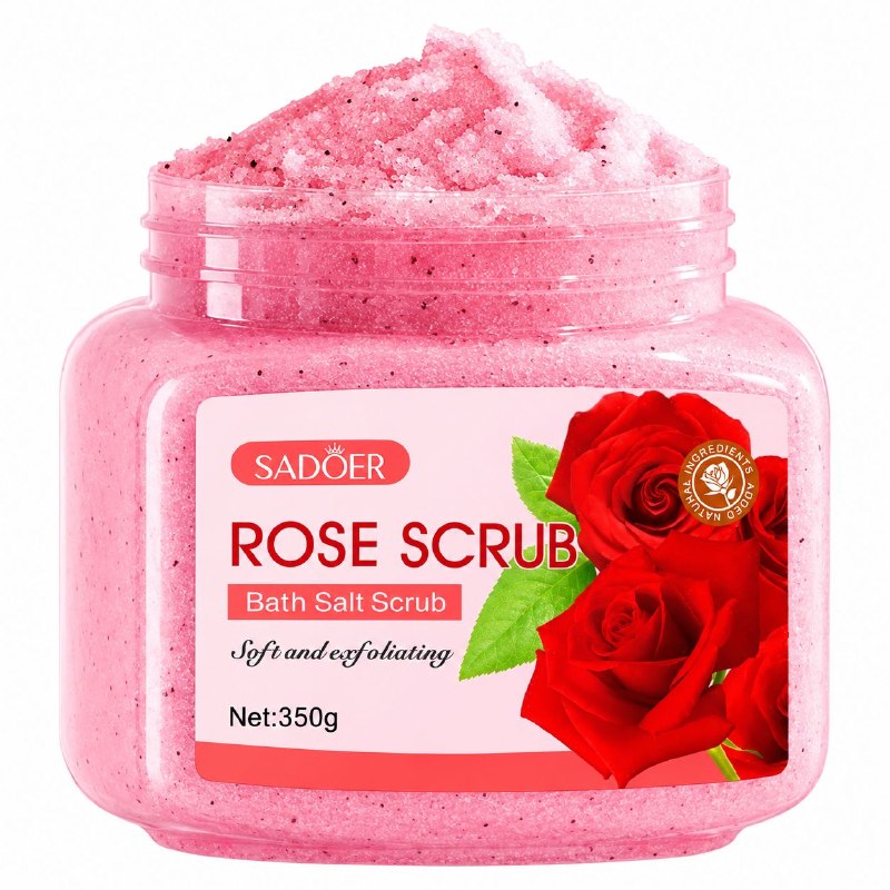 EXFOLIANTE CORPORAL DE SALES MARINAS RENOVADORAS Y SUAVIZANTES CON AROMA A ROSAS SADOER 350G