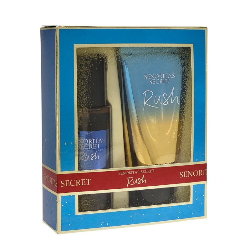 SET SENORITAS SECRET RUSH SPLASH 75ML CREMA CORPORAL 75ML (M) (AROMA SIMILAR VICTORIAS SECRET RUSH)