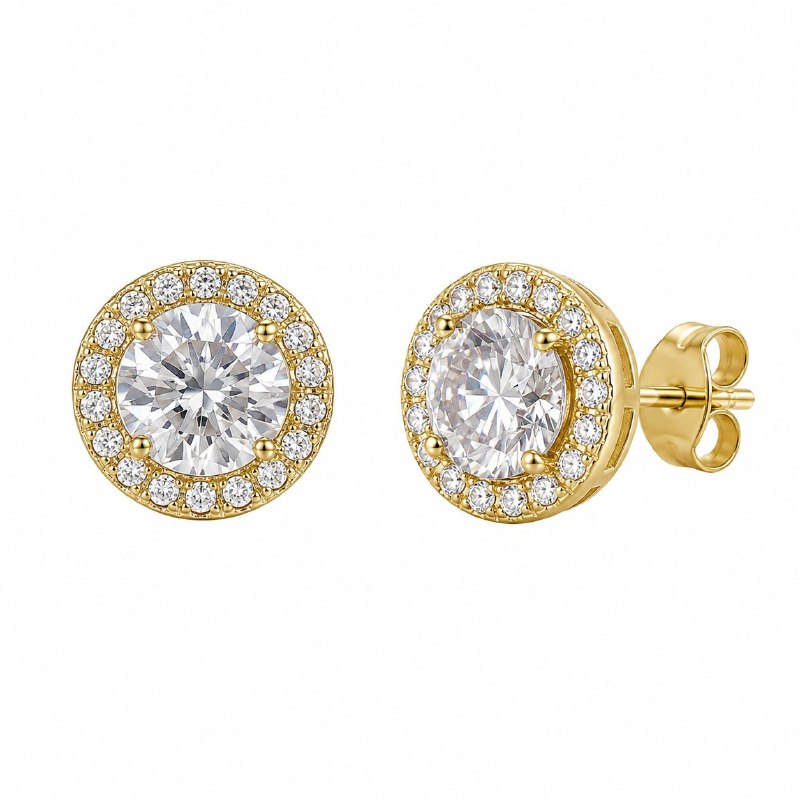 ARITOS DE ENCHAPE PARA DAMA 1CM (DUPE DE SWAROVSKI)