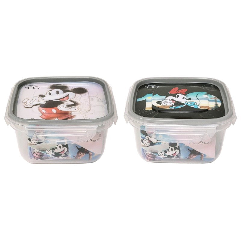 RECIPIENTE PANA PARA ALIMENTOS PARA NIÑOS CON DISEÑO DE MICKEY Y MINNIE MOUSE TAMAÑO PEQUEÑO