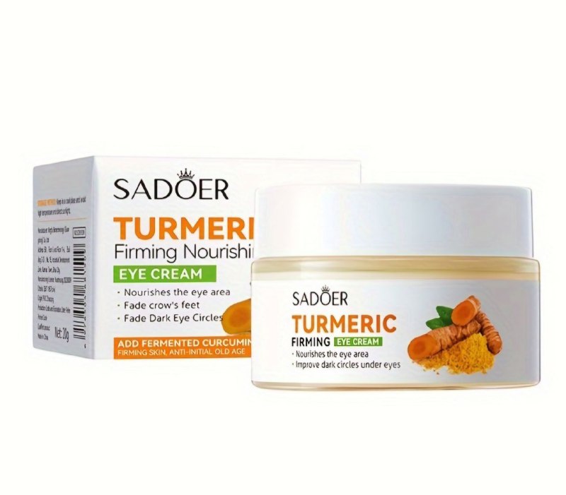 CREMA FACIAL PARA EL CONTORNO DE OJOS REVITALIZANTE Y ANTIEDAD CON EXTRACTO DE CURCUMA SADOER 20G