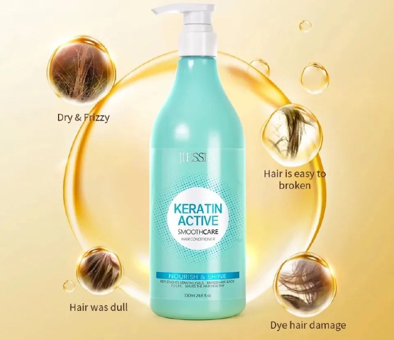 ACONDICIONADOR DE QUERATINA ANTICASPA JIESSIA 730ML