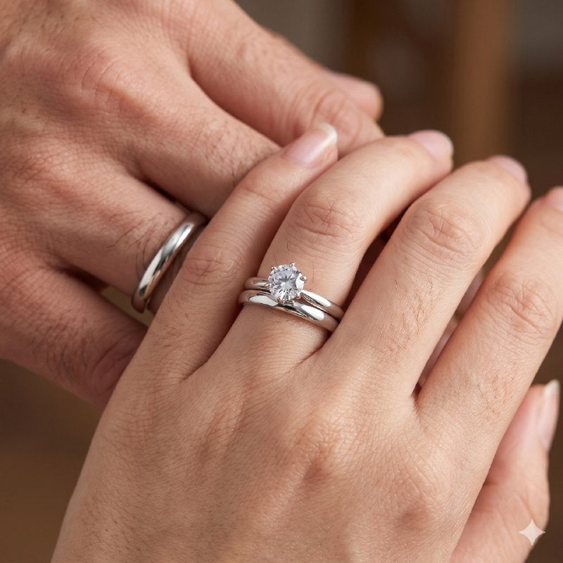 ANILLO DE COMPROMISO CON CIRCON EN TRIO DE PLATA 9.25 PESO: 6.3G