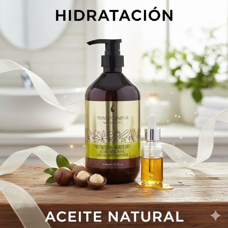 ACONDICIONADOR DE ACEITE DE ARGAN MARROQUI NUTRITIVO E HIDRATANTE MACADAMIA 800ML