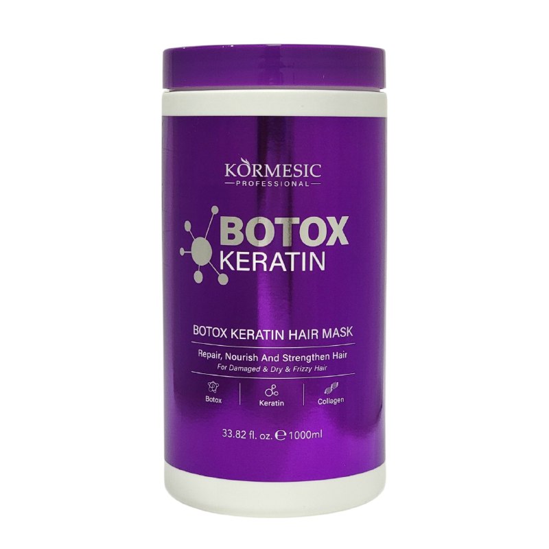 MASCARILLA PARA EL CABELLO REPARADORA DE DAÑOS QUIMICOS O CALOR DE BOTOX Y KERATINA KORMESIC 100ML