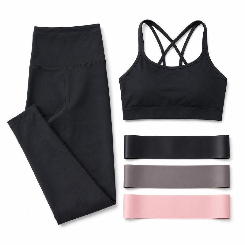 KIT DEPORTIVO FITNES PARA DAMA TALLA L BALANCE COLLECTION 5PCS