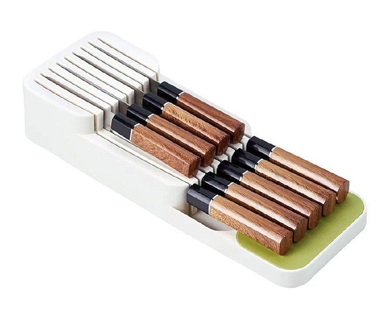 ORGANIZADOR DE COCINA PARA CUCHILLOS DE 2 NIVELES COMPACTO