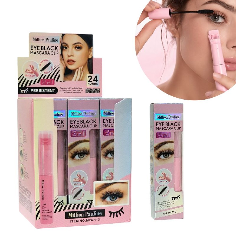 RIMEL 2 EN 1 CON MINI RIZADOR INTEGRADO CON FORMULA ALARGADORA Y VOLUMIZADORA MILLION PAULINE 10G