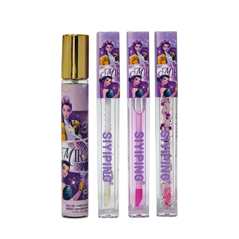 SET DE PERFUME Y LABIALES DE NIÑA DE LAS GUERRERAS KPOP EDP 20ML Y 3 LABIALES SIYIPING