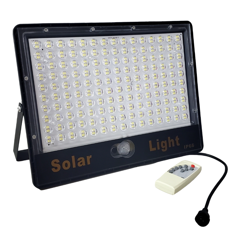 LUZ LED, LÁMPARA SOLAR CON SENSOR DE MOVIMIENTO Y PANEL SOLAR 400 WAT