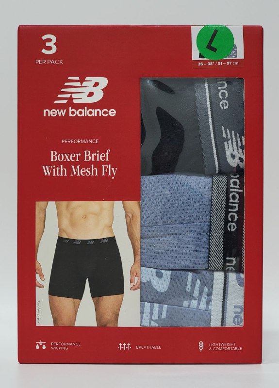 ROPA INTERIOR PARA CABALLERO BOXER NEW BALANCE 3UND L