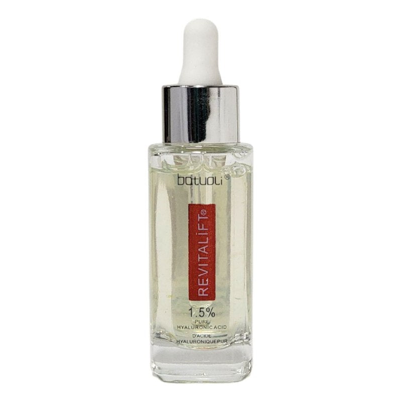 SUERO FACIAL HIDRATANTE INTENSIVO DIARIO, DE ACIDO HIALURONICO MOLECULA NATURAL PARA LA HIDRATACION Y MEJORA LA RETENCION DE LA HUMEDAD, DEJANDO LA PIEL RADIANTE Y SUAVE BATUOLI 30ML (DUPE DE LOREAL)+