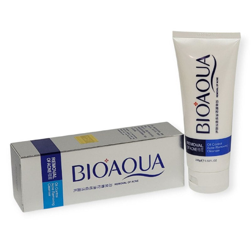 LIMPIADOR FACIAL EN ESPUMA PURIFICANTE PARA CONTROL DE GRASA Y DE ACNE BIOAQUA 100MG