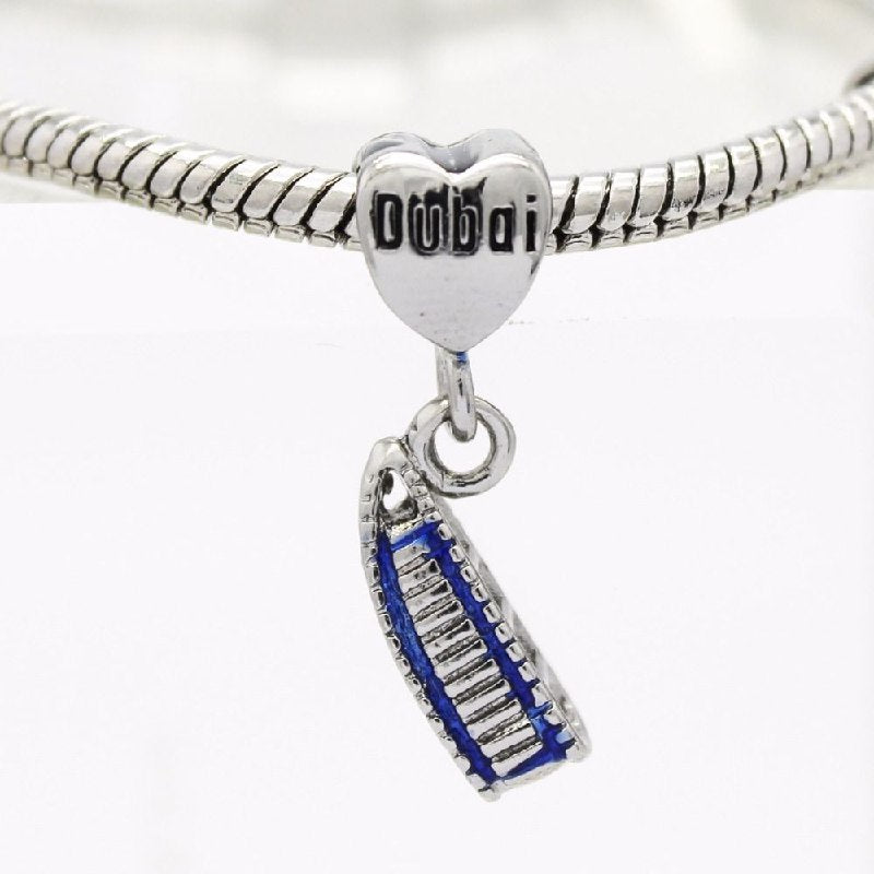 PCHARM4116 FORMA DE BURJ SAILING PANDORA PLATA 9.25