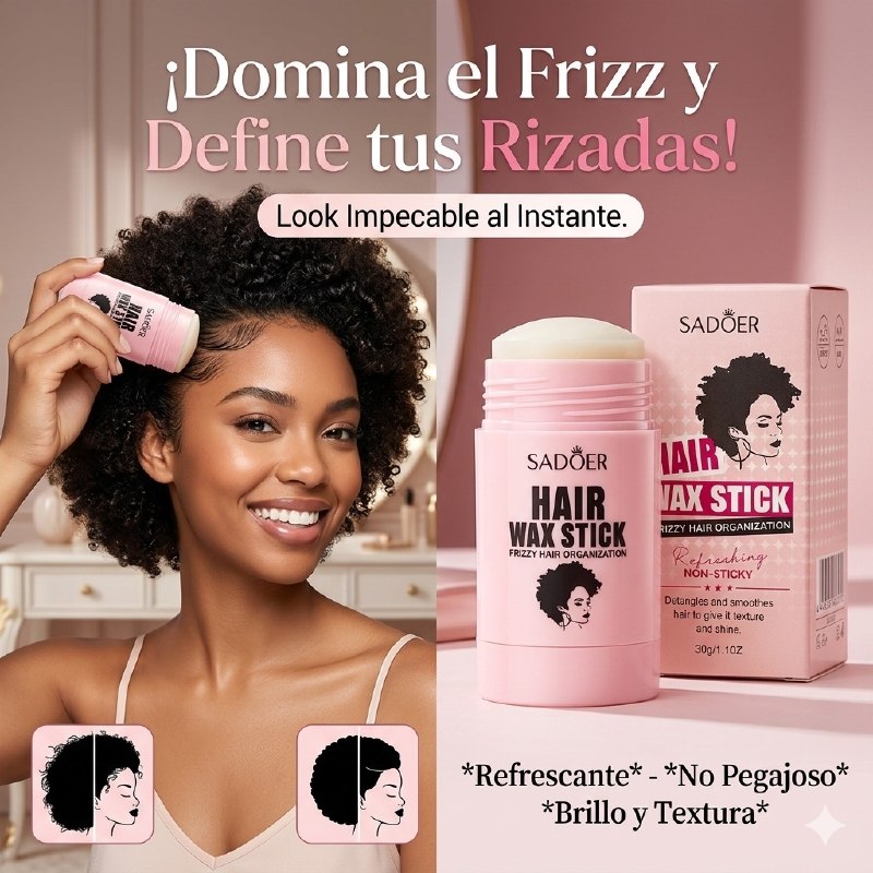 CERA PARA EL CABELLO EN BARRA QUE CONTROLA EL FRIZZ Y DEJA EL PEINADO IMPECABLE SADOER 30G