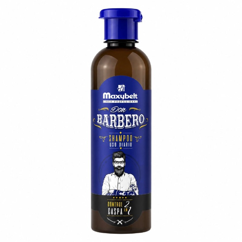 SHAMPOO 2 EN 1 ANTICASPA Y ACONDICIONADOR DE USO DIARIO PARA HOMBRES MAXYBELT DON BARBERO 400ML