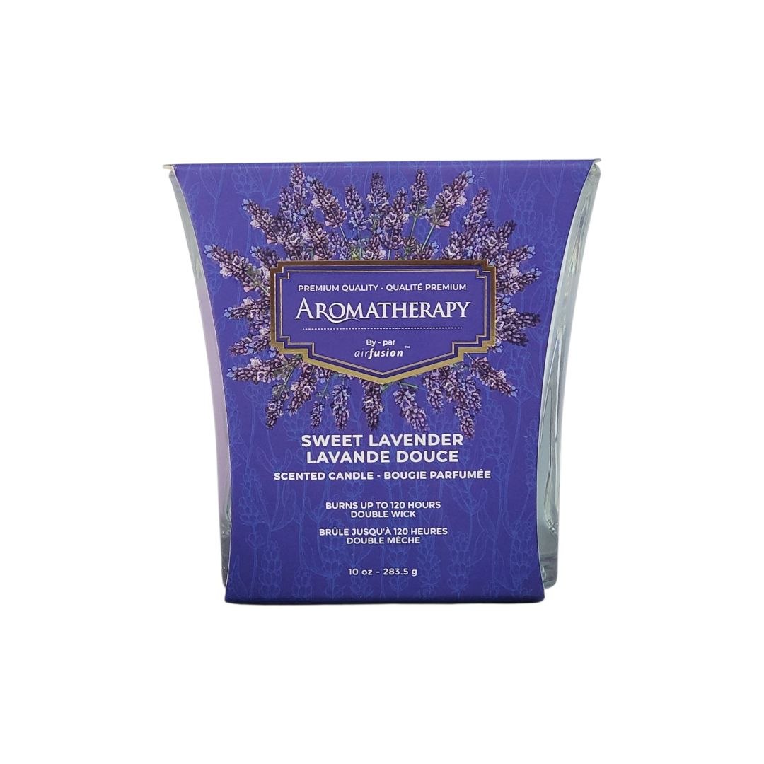 VELA AROMATICA DE DOBLE MECHA AROMA A LAVANDA DULCE AROMATHERAPY AIRFUSION 283.5G