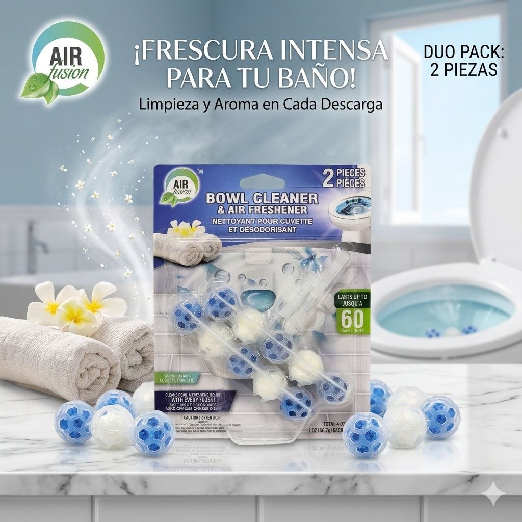 LIMPIADOR DE INODOROS Y AMBIENTADOR AROMA A LINO 2UND AIR FUSION 113G