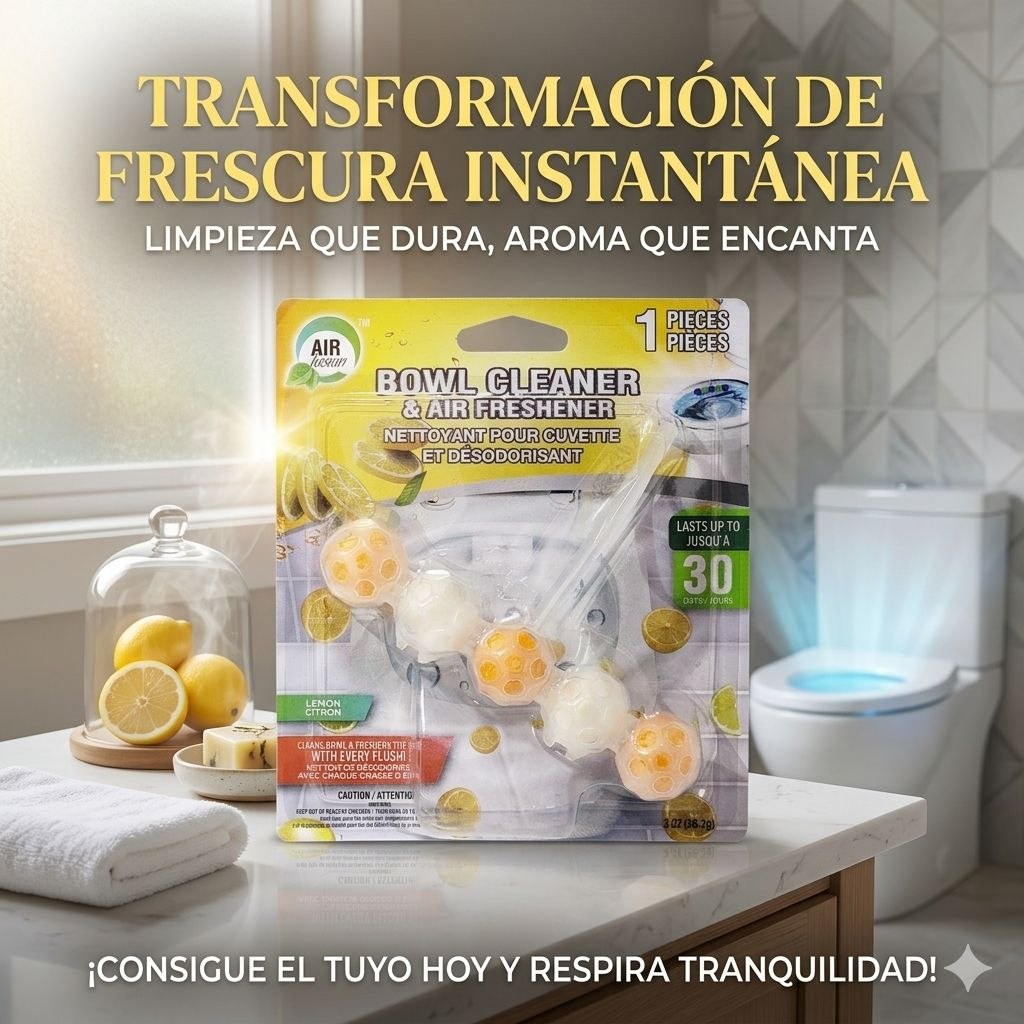 LIMPIADOR DE INODOROS Y AMBIENTADOR AROMA A LIMON AIR FUSION 56G
