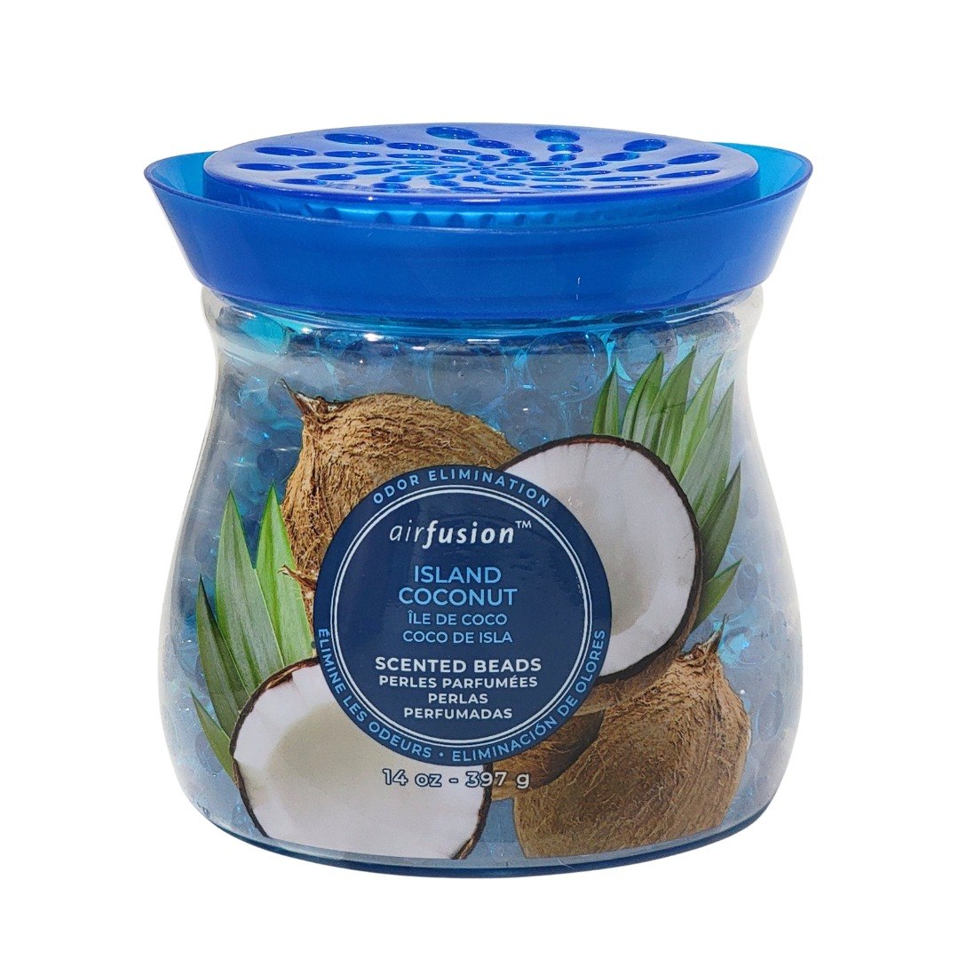 PERLAS AMBIENTADORAS EN GEL AROMA A COCO TROPICAL AIRFUSION 397G