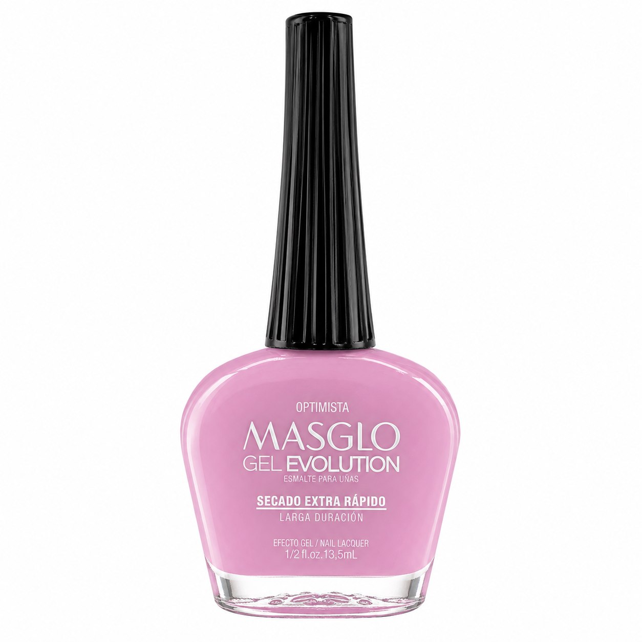 ESMALTE DE UÑAS CON EFECTO GEL DE SECADO EXTRA RÁPIDO MASGLO GEL EVOLUTION PASO 2 "ESTILO OPTIMISTA" 13.5 ML
