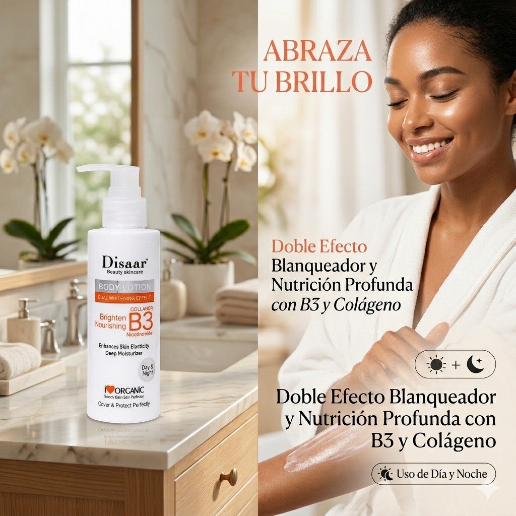 CREMA CORPORAL DE BLANQUEAMIENTO DUAL CON COLAGENO DISAAR 230ML