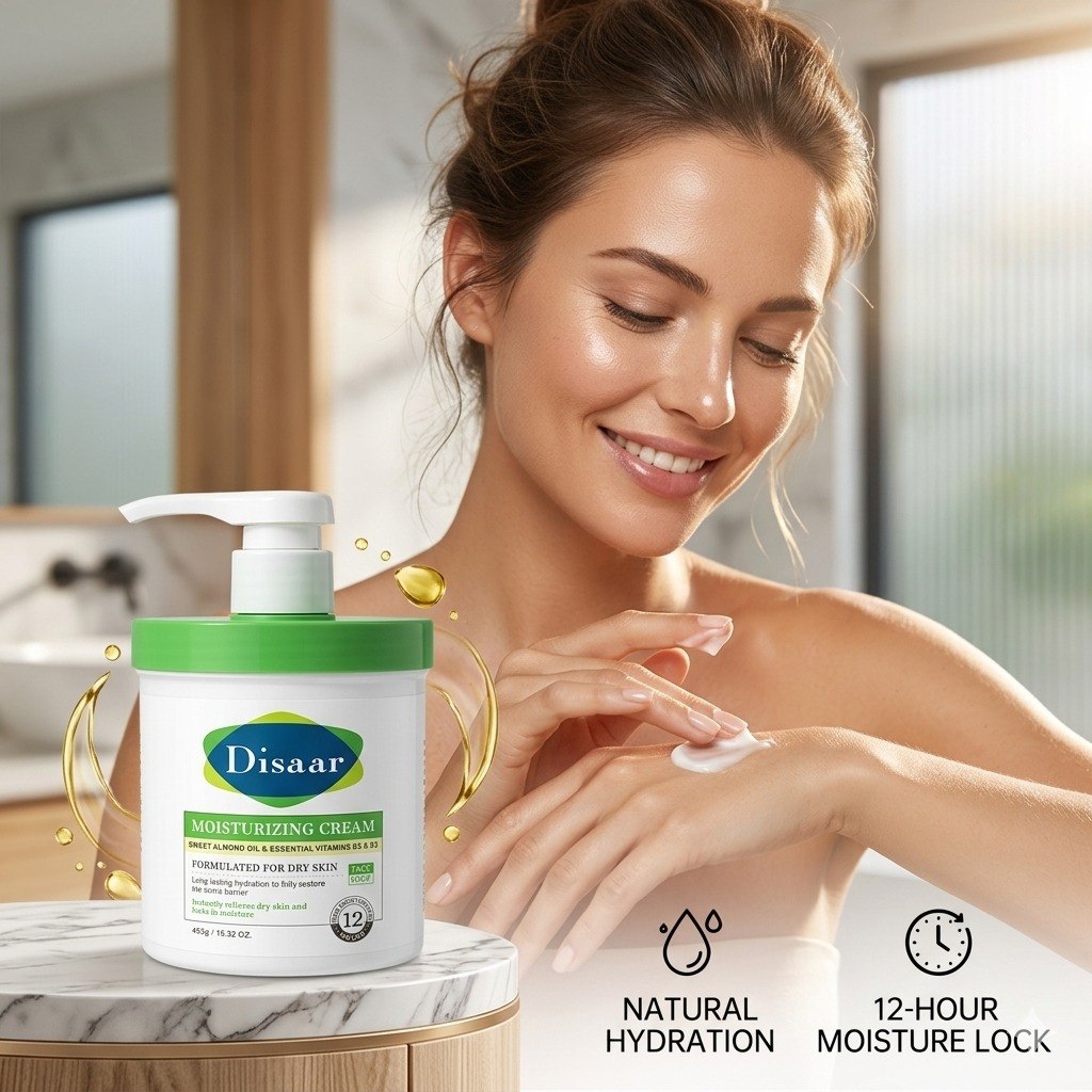 CREMA CORPORAL HIDRATANTE RESTAURADORA INTENSIVA CON ACEITE DE ALMENDRAS DULCER Y VITAMINAS B5 Y B3 DISAAR 453G