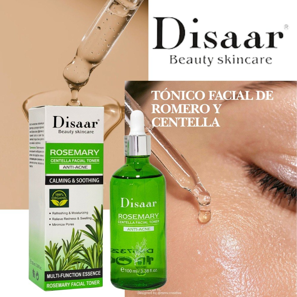 TONICO FACIAL REPARADOR Y ANTIACNE CON EXTRACTO DE ROMERO Y CENTELLA ASIATICA DISAAR 100ML
