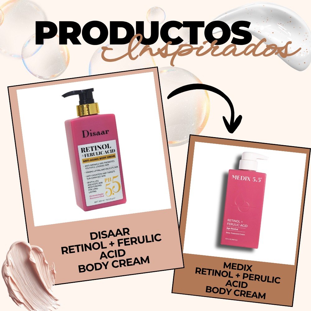 CREMA CORPORAL RENOVADORA Y ANTIEDAD CON RETINOL Y ACIDO FERULICO DISAAR 500ML