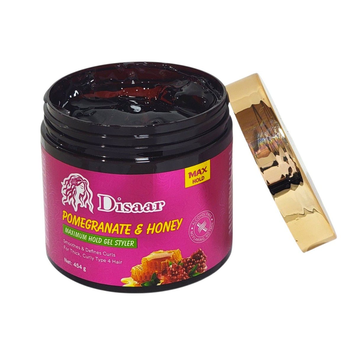 GEL ESTILIZADOR DE MAXIMA FIJACION CON EXTRACTO DE GRANADA Y MIEL DISAAR 454G