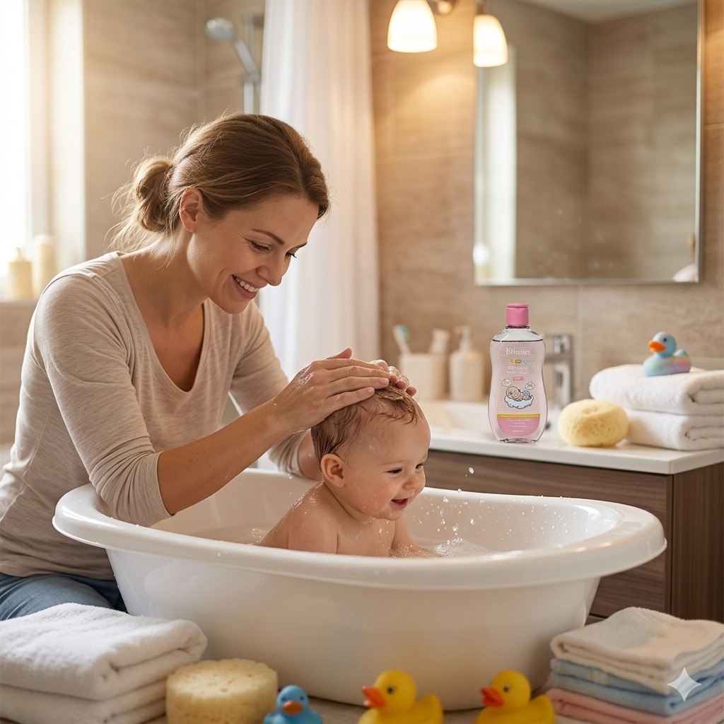 SHAMPOO Y JABON LIQUIDO PARA BEBES 2 EN 1 CON MANTECA DE CACAO Y KARITE DISAAR 200ML