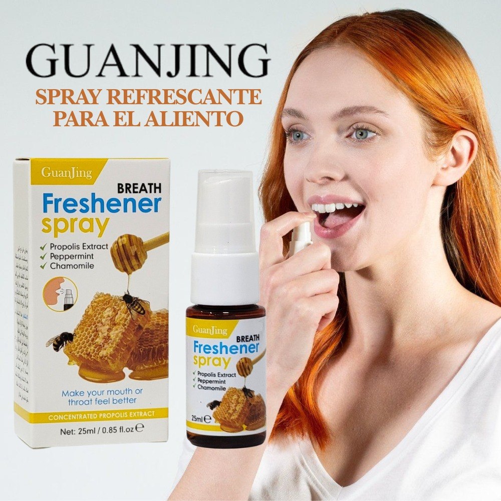 SPRAY ORAL REFRESCANTE Y CALMANTE CON PROPOLEO MENTA Y MANZANILLA GUANJING 25ML