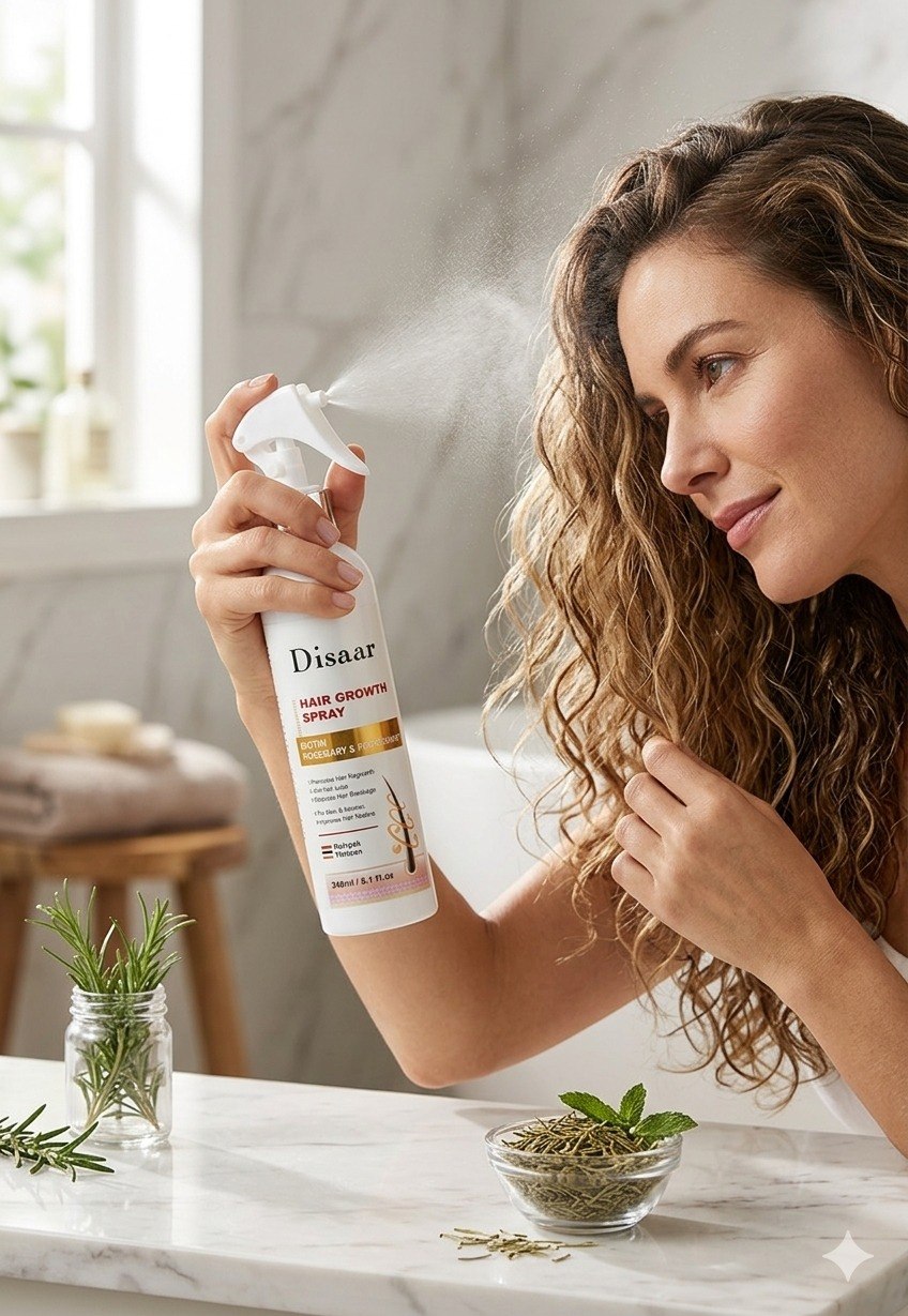TONICO PARA EL CABELLO EN SPRAY ANTICAIDA Y ESTIMULANTE CON BIOTINA ROMERO Y MENTA DISAAR 240ML