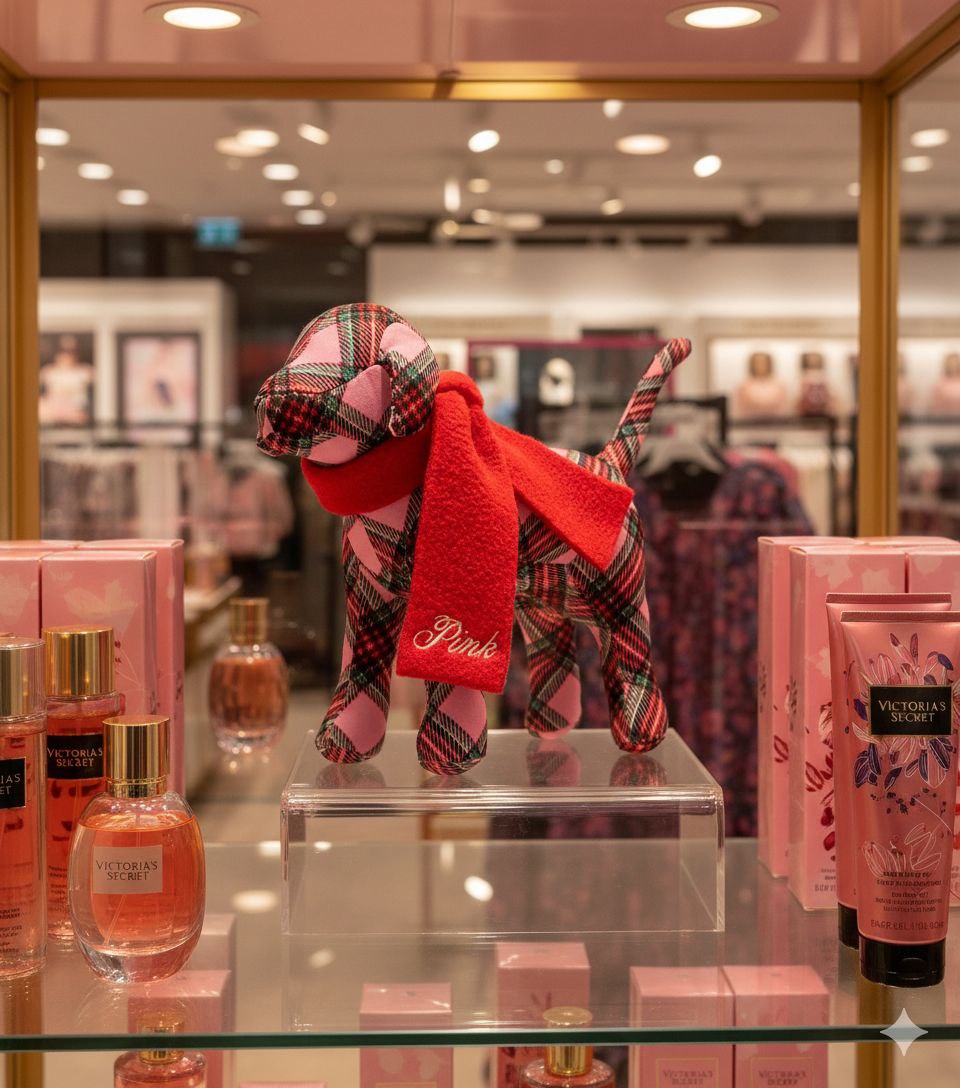 PELUCHE MASCOTA OFICIAL DE LA LINEA PINK VICTORIAS SECRET