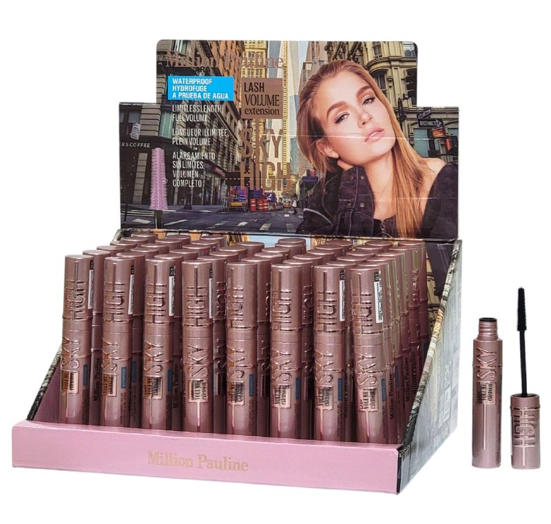 RIMEL ALARGAMIENTO SIN LIMITES VOLUMEN COMPLETO APRUEBA DE AGUA MILLION PAULINE 6M (DUPE DE MAYBELLINE)